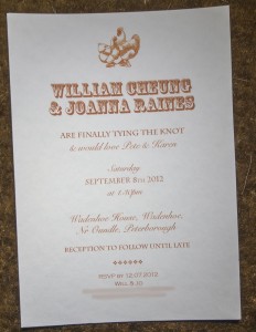 wedding invite