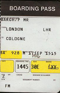 cologne flight ticket