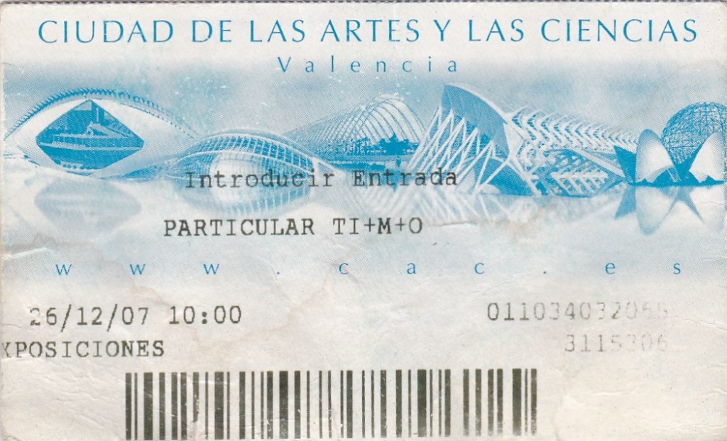 Ticket for City of Arts and Sciences