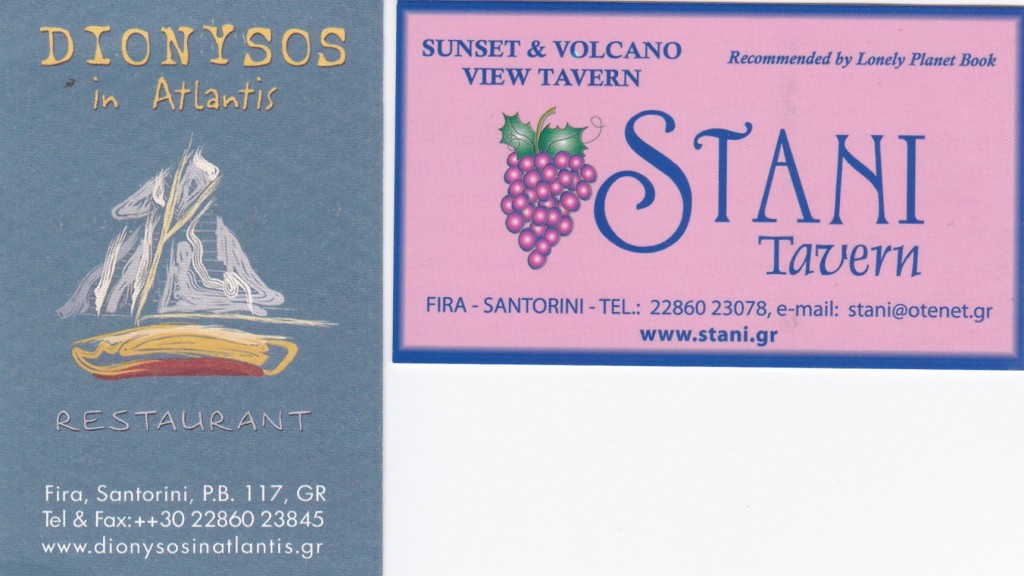 santorini business cards